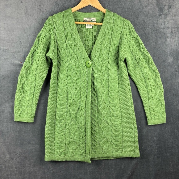 Aran Crafts Sweaters - Aran Crafts 100% Merino Wool —made in Ireland Cable Knit Cardigan oversized XS
